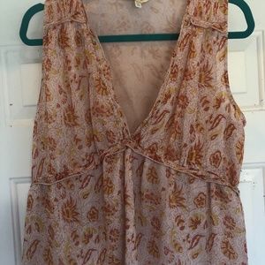 Lucky Brand Floral Flutter Top